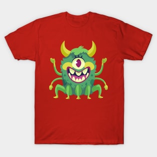 Green Monster Illustration T-Shirt